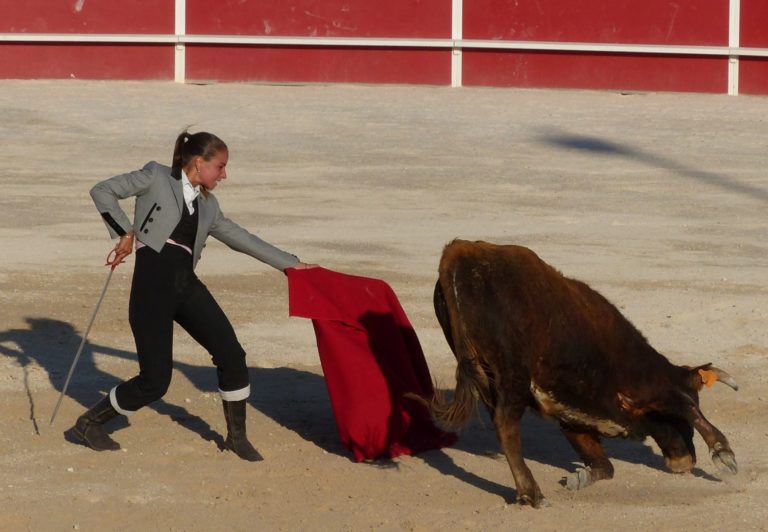 une femme et une vache